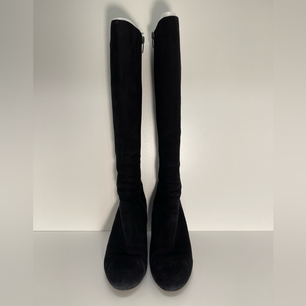 Via Spiga Adina Black Suede Wedge Boots